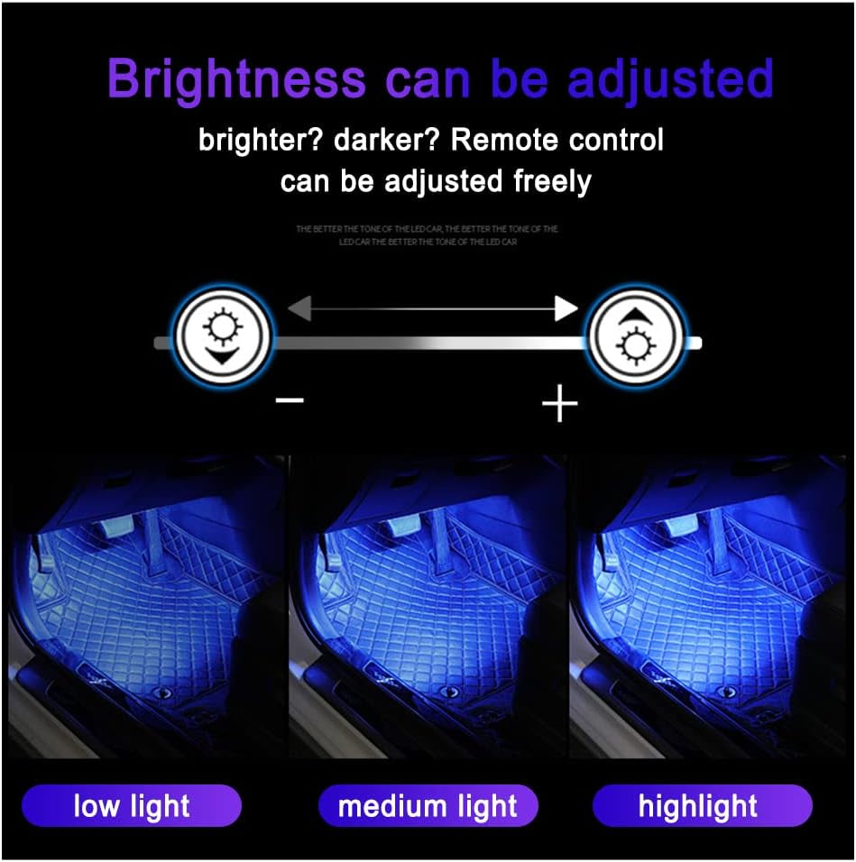 LED Car Lights with App Control, Strip Lights, Smart Interior DIY Mode and Music Mode, under Dash for USB Port, Fit Cars, Trucks, Suvs, 8.86 * 0.51*0.2 Inch (Qp5078)